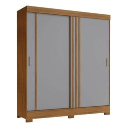 Guarda Roupa Solteiro B353 Nature Off White Cinza Flex - Briz Móveis - 6