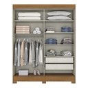 Ver imagem 7 de Guarda Roupa Solteiro B353 Nature Off White Cinza Flex - Briz Móveis