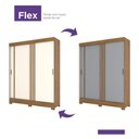 Ver imagem 5 de Guarda Roupa Solteiro B353 Nature Off White Cinza Flex - Briz Móveis