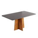 Ver imagem 2 de Mesa de Jantar 6 Lugares Retangular 160x80cm em MDF Aires Mel e Cinza