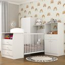 Ver imagem 1 de Quarto Infantil com Berço-cômoda Laura Multimóveis Branco
