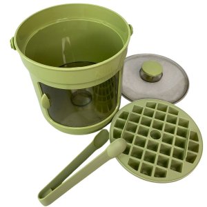 Balde Forma de Gelo Pegador Tampa Reservatorio Dispenser Recipiente Festa Evento Confraternizaçao Ar