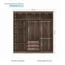 Ver imagem 4 de Guarda-Roupa Casal 6 Portas 3 Gavetas Manaus 6.3 Santos Andirá