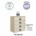 Ver imagem 4 de Cômoda 4 Gavetas Cor Carvalho Araguaia Linha Essencial