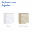 Ver imagem 6 de Cômoda 4 Gavetas Cor Carvalho Araguaia Linha Essencial