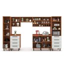 Ver imagem 4 de Cozinha Compacta 7 Peças 8 Portas 8 Gavetas Evolution Plus Branco/Freijó/Off-White