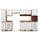Ver imagem 2 de Cozinha Compacta 7 Peças 8 Portas 8 Gavetas Evolution Plus Branco/Freijó/Off-White