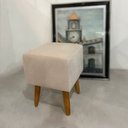 Ver imagem 2 de Puf Puff Marrocos Suede Bege Pés Palitos Castanho