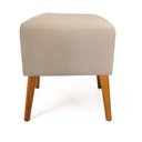 Ver imagem 1 de Puf Puff Marrocos Suede Bege Pés Palitos Castanho
