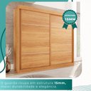 Ver imagem 6 de Guarda-roupa Casal 2 Portas de Correr 6 Gavetas Fortaleza - Mais Móvei Cinamomo/offwhite