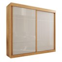 Ver imagem 1 de Guarda-roupa Casal 2 Portas de Correr 6 Gavetas Fortaleza - Mais Móvei Cinamomo/offwhite