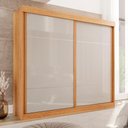 Ver imagem 2 de Guarda-roupa Casal 2 Portas de Correr 6 Gavetas Fortaleza - Mais Móvei Cinamomo/offwhite