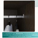 Ver mais imagens de Guarda-roupa Casal 2 Portas de Correr 6 Gavetas Fortaleza - Mais Móvei Cinamomo/offwhite
