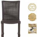Ver imagem 5 de 8 Cadeiras Cannes Corda Náutica e Mesa Retangular Alumínio Marrom