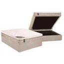 Ver imagem 1 de Cama Box Baú Casal: Colchão Molas Castor Bonnel Premium Tecnopedic + Base Crc Suede Clean(138x188)