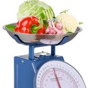 Ver imagem 3 de Balança Analógica 20kg para Cozinha - Mecânica Profissional, Mesa Bancada Vintage em Inox, Bandeja C