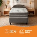 Ver imagem 5 de Cama Box Solteiro King Cinza + Colchão Molas Ensacadas Zidi Miami 96x203x59cm