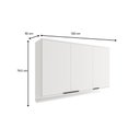 Ver imagem 2 de Armário Aéreo Cozinha Modulado Alpha 2501 C/ 3 Portas 120cm Cinza - Carraro