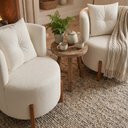 Ver imagem 3 de Kit 2 Poltronas Orgânica Curva Luna Boucle Off White - Montanaris Decor