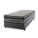 Ver imagem 2 de Conjunto Cama Box Solteiro c/ Molas Ensacadas Preston Cinza 88x188x71