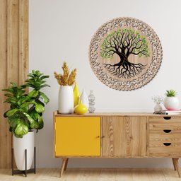 Mandala em Madeira, Impressão Uv - Árvore da Vida 2 - 3