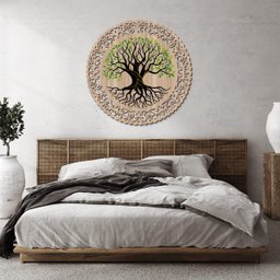 Mandala em Madeira, Impressão Uv - Árvore da Vida 2 - 5