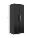 Ver imagem 4 de Armário Multiuso 2 Portas Preto Regente