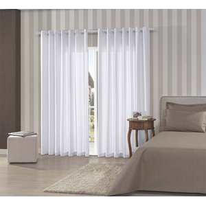 Cortina Bella Janela Rustica 2,60m x 1,70m Pantex Branco