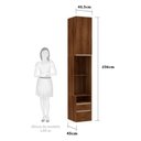 Ver imagem 2 de Mesa de Cabeceira Direito 1 Porta 2 Gavetas Prime Plus Luciane Móveis