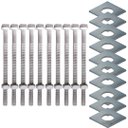 Ver imagem 1 de Kit 10 Parafusos Galv Fogo Poste Padrao 12x250mm 1/2x10" M12