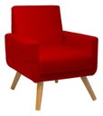 Ver imagem 1 de Poltrona Decorativa - Pietra - Revestimento Veludo Ladecor Estofados Vermelho