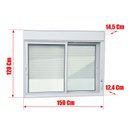 Ver imagem 4 de Janela Alumínio Elite 2F.Moveis c/Persiana Integ.120 x 150 V.Liso Branco Brimak