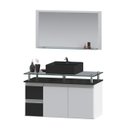Ver imagem 2 de Conjunto para Banheiro Gabinete com Cuba e Espelheira 80cm Diamante