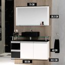 Ver imagem 3 de Conjunto para Banheiro Gabinete com Cuba e Espelheira 80cm Diamante