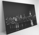 Ver imagem 3 de Quadro Rio Hudson Preto e Branco - 120x80 Cm - Tecido Canvas