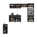 Ver imagem 4 de Armário de Cozinha Modulado com Bancada Americana Multimóveis Mp2209 Preto/branco