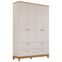 Ver imagem 2 de Jogo de Quarto Infantil Biscoito Guarda Roupa e Cômoda 6 Gavetas Off White/nature - Permóbili Baby