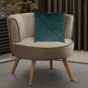 Ver imagem 3 de Kit 3 Capas para Almofada Drapeada Quadrada em Veludo Terracota, Verde Escuro e Bege