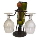 Ver imagem 1 de Adega Suporte Para Garrafa Taça Ferro Decoração Casa Vinhos