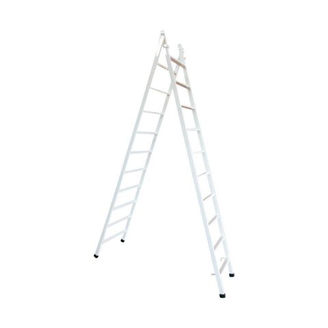Escada Extensiva 10 X 18 Degraus Cor: Branco