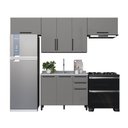 Ver imagem 2 de Cozinha Completa Diamante 7 Portas 3 Gavetas Chumbo/titanio - Indékes