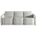 Ver imagem 6 de Sofá Cama Modulado Retrátil e Reclinável Decorativo Varsóvia 336cm Bouclê Cinza G33 - Gran Belo
