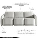 Ver imagem 2 de Sofá Cama Modulado Retrátil e Reclinável Decorativo Varsóvia 336cm Bouclê Cinza G33 - Gran Belo