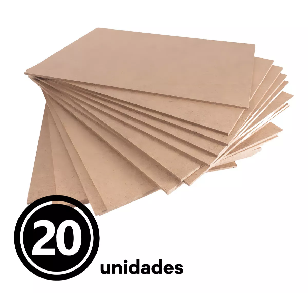 Chapa Placa Mdf Cru 3mm Placa 20x28 Cm 20 Unidades - 4