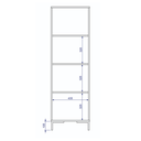 Ver imagem 5 de Estante Cristaleira Alta 1 Porta de Vidro 3 Prateleiras