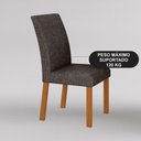 Ver imagem 2 de Cadeira para Mesa de Jantar Napoli Gold Kit 2 Peças Cinamomo Linho Chumbo - Leifer