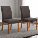 Ver imagem 4 de Cadeira para Mesa de Jantar Napoli Gold Kit 2 Peças Cinamomo Linho Chumbo - Leifer