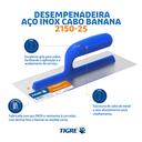 Ver imagem 2 de Desempenadeira Tigre Aço Cabo Banana 12x25cm