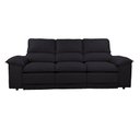 Ver imagem 5 de Sofá Plaza 2,30m com Molas no Assento Retrátil e Reclinável Velosuede - Netsofas - Preto