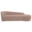 Ver imagem 2 de Recamier Curvo Orgânico 180cm 3 Lugares Lado Direito para Sala de Estar em Linho Paris